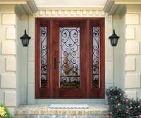 Wood Doors With Wrought Iron Houston image 1